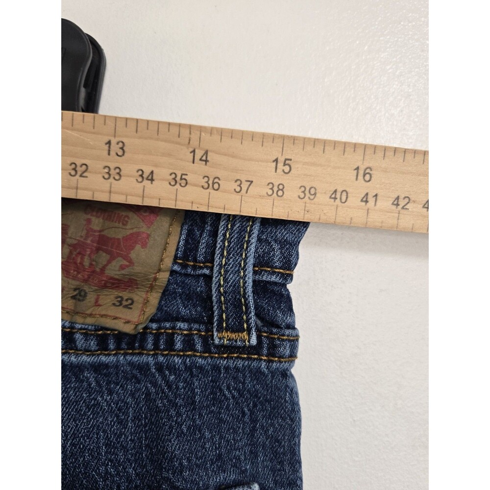 Levis 505 Jeans Mens 29x32‎ Regular Fit Blue Y2K Casual - Picture 6 of 9